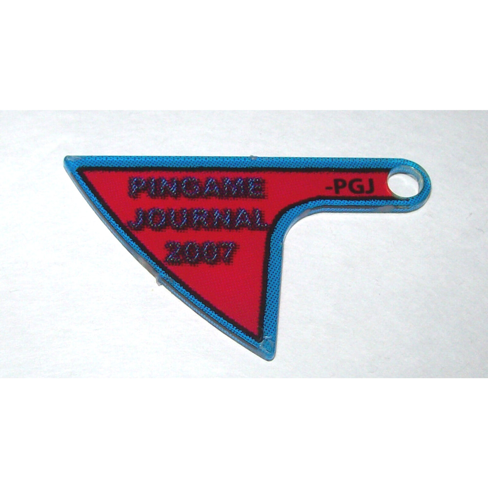 Spiderman Pinball Machine Promo Plastic Keychain Pin Game Journal Vintage 2007